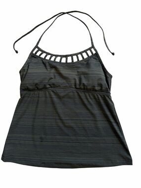 Mossimo Supply Co. Olive Green Stripped Tankini
